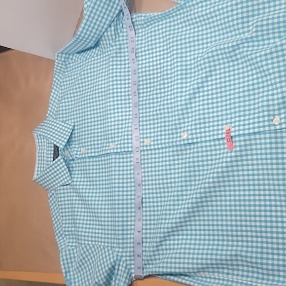 Bloomingdales The Mens Store Button Down Shirt Turquoise / White, Size XL - Picture 3 of 8